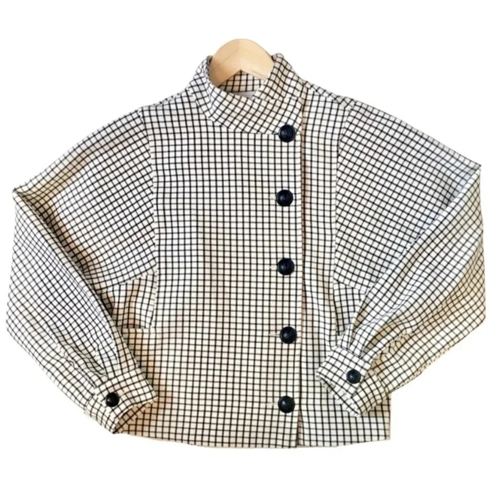 Cabi Windowpane Classic Blazer Jacket